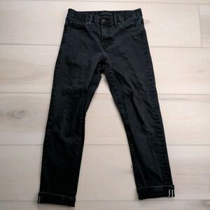 Uniqlo Jeans Selvedge Mens 28x27 Black Slim Straight Mid-Rise‎ Denim